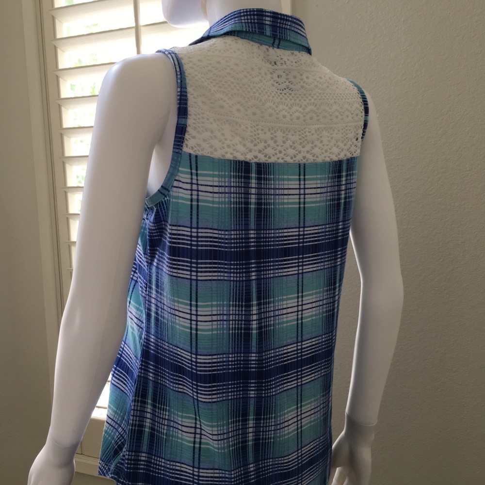 M. Fasis plaid sleeveless shirt - Picture 7 of 8